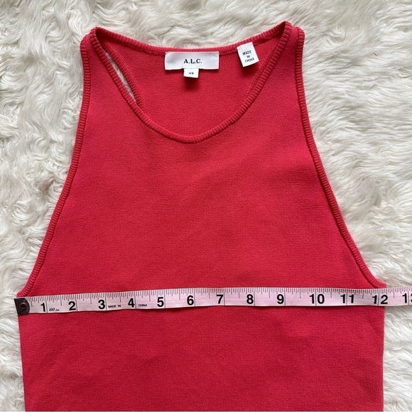 A.L.C. Dress Racerback Sleeveless Mini Stretch Bodycon Pink XS - Picture 7 of 8